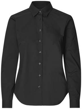 SEVEN SEAS Poplin Stretch Damenhemd S67 - Schwarz