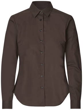 SEVEN SEAS Poplin Stretch Damenhemd S67 - Mokka