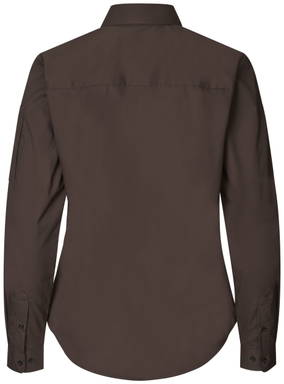 SEVEN SEAS Poplin Stretch Damenhemd S67 - Mokka