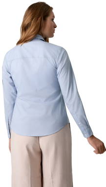 SEVEN SEAS Poplin Stretch Damenhemd S67 - Hellblau
