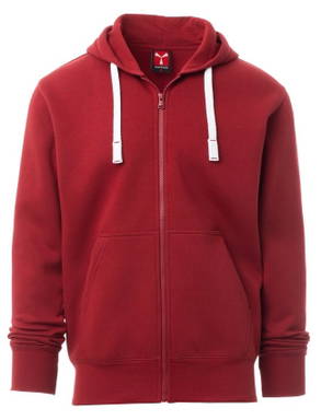 Payper Portland hoodie met rits - Bordeaux