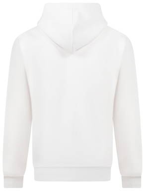 Basics hoodie with zipper - White