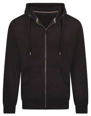Basics hoodie with zipper - Black