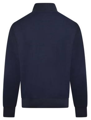 Basics sweater with half zip - Navy