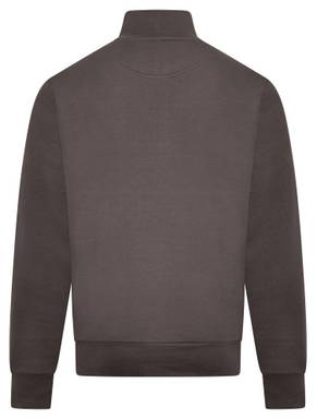 Basics sweater with half zip - Grey
