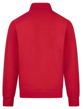 Basics sweater with half zip - Red