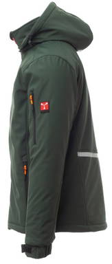 Payper Creek Pad gevoerde softshelljas - Forest green/black