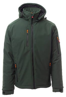 Payper Creek Pad gevoerde softshelljas - Forest green/black