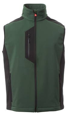 Payper Cork softshell bodywarmer - Forest green/black