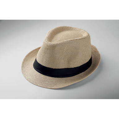 Papierfarbener Strohhut - Beige