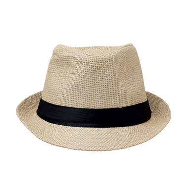 Papierfarbener Strohhut - Beige