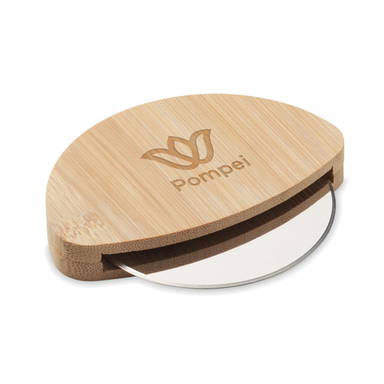 Ronde bamboe pizzasnijder - Hout