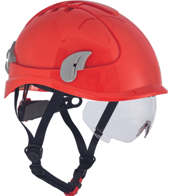 Luxury ventilated safety helmet - Hi-vis red