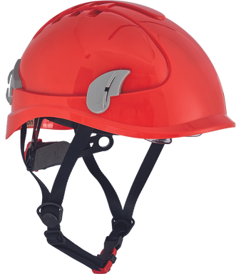 Luxury ventilated safety helmet - Hi-vis red