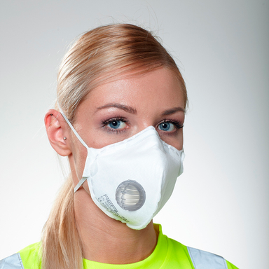 FFP2 mondmaskers met ventiel - Wit
