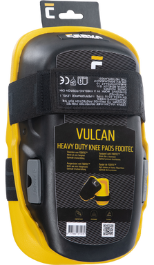 Vulcan kniebeschermer heavy duty - Geel/zwart