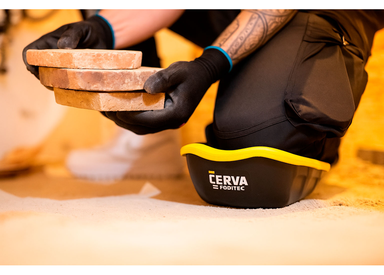 Joelheira Vulcan heavy duty - Amarelo/preto