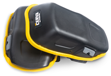 Vulcan kniebeschermer heavy duty - Geel/zwart