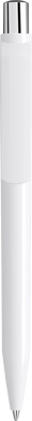 UMA ON TOP polished balpen met metalen knop - White