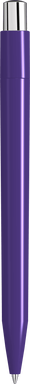 UMA ON TOP polished balpen met metalen knop - Dark purple