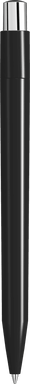UMA ON TOP polished balpen met metalen knop - Black