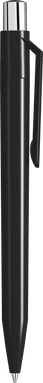 UMA ON TOP polished balpen met metalen knop - Black