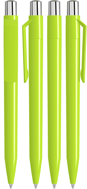 UMA ON TOP polished balpen met metalen knop - Light green