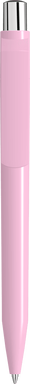 UMA ON TOP polished balpen met metalen knop - Rose
