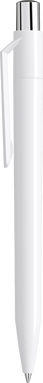 UMA ON TOP polished balpen met metalen knop - White