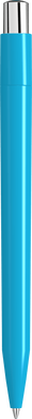 UMA ON TOP polished balpen met metalen knop - Cyan