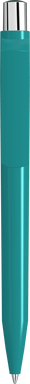 UMA ON TOP polished balpen met metalen knop - Turquoise