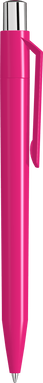 UMA ON TOP polished balpen met metalen knop - Magenta