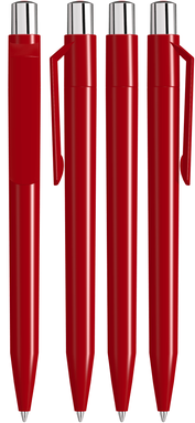 UMA ON TOP polished balpen met metalen knop - Red