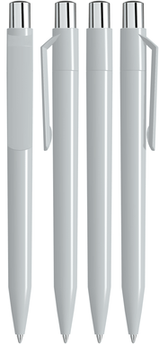 UMA ON TOP polished balpen met metalen knop - Grey