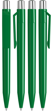 UMA ON TOP polished balpen met metalen knop - Middle green