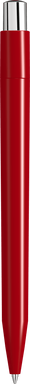 UMA ON TOP polished balpen met metalen knop - Red