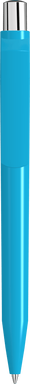 UMA ON TOP polished balpen met metalen knop - Cyan