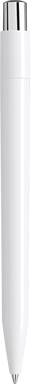 UMA ON TOP polished balpen met metalen knop - White