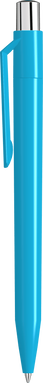 UMA ON TOP polished balpen met metalen knop - Cyan