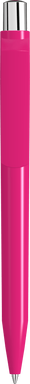 UMA ON TOP polished balpen met metalen knop - Magenta