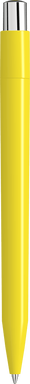 UMA ON TOP polished balpen met metalen knop - Yellow