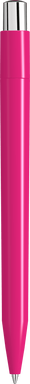 UMA ON TOP polished balpen met metalen knop - Magenta