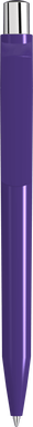 UMA ON TOP polished balpen met metalen knop - Dark purple
