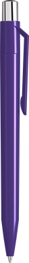 UMA ON TOP polished balpen met metalen knop - Dark purple