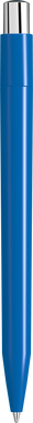 UMA ON TOP polished balpen met metalen knop - Middle blue