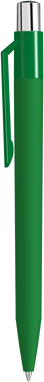 UMA ON TOP soft touch balpen met polished clip en metalen knop - Middle green