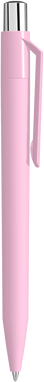 UMA ON TOP soft touch balpen met polished clip en metalen knop - Rose
