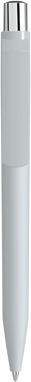 UMA ON TOP soft touch balpen met polished clip en metalen knop - Grey