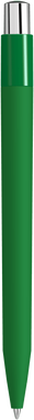 UMA ON TOP soft touch balpen met polished clip en metalen knop - Middle green
