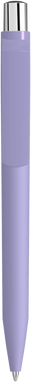 UMA ON TOP soft touch balpen met polished clip en metalen knop - Light purple